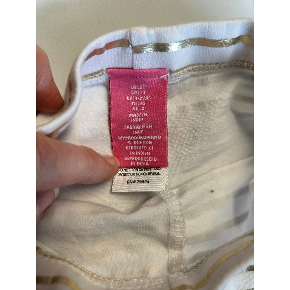 Isaac Mizrahi Loves New York Toddler Girls Tunic and Gold Stripe Legging Set 2T